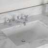 Polaris Bathroom Vanity, Double Sink, 72", Pure White Freestanding With Mirror