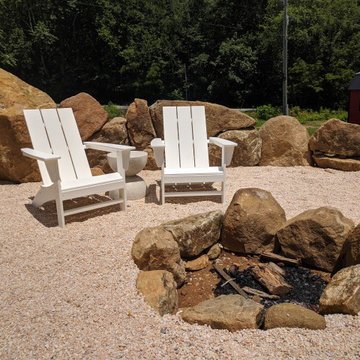 Ancient, Megalithic Sunken Fire Pit and Boulder Wall