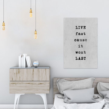 "Live Fast" Painting Print on Wrapped Canvas