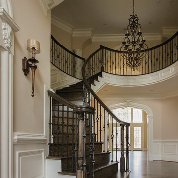 Project #45 | Curved Oak & Wrought Iron Staircase