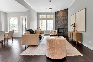 Inspiration for a transitional living room remodel in Houston