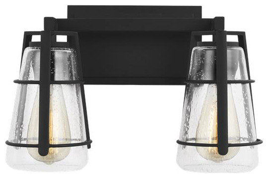 Murray Feiss VS2472MBK Adelaide 2, Light Vanity, Midnight Black ...