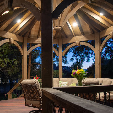 Entertainment Size | Deck w/2-Tone Gazebo & Integrated Power