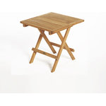 ARB Teak & Specialties - Teak Folding Side Table - Square 20" (50 cm) - Put the finishing touches on your outdoor spaces with this sturdy 20” teak wood square folding table. Made from grade A teak wood, this table is resistant to natural elements such as cold, rain, snow, heat, and humidity, and requires little maintenance. Its design and colour will fit perfectly into in any decor style. Popular for use on boats and RV's.