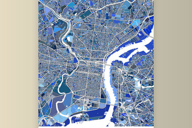 Blue Shapes Map Collection