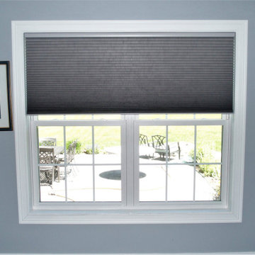 Motorized Hunter Douglas Duettes throughout a whole house