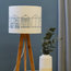 Beach Huts Drum Table Lampshade, Teal, Extra Large