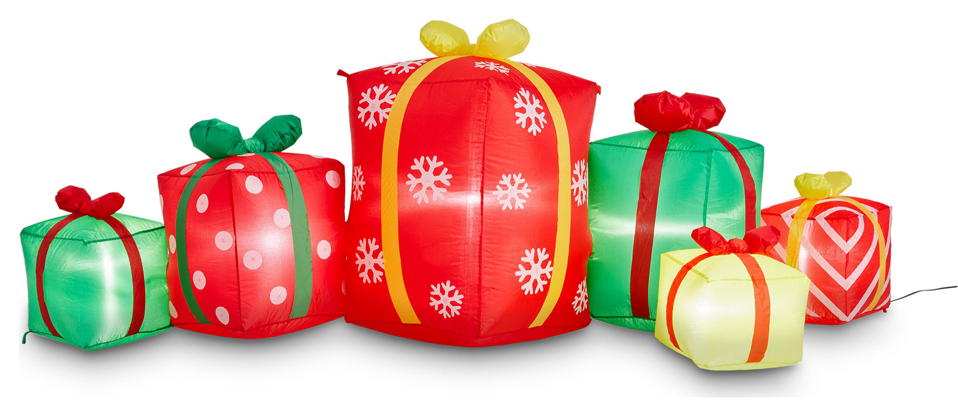 8FT Lighted Inflatable Gift Boxes Decor - Traditional - Outdoor Holiday ...