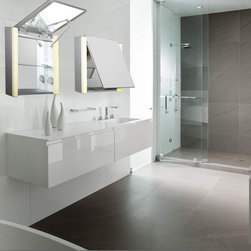 Lift Up LED Mirror Medicine Cabinet - Medicine Cabinets