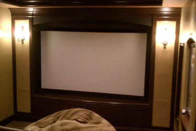 Inspiration for a timeless home theater remodel in Salt Lake City