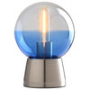 Nova of California Surfrider Accent Lamp, Ocean Blue 6" Satin Nickel Dimmer
