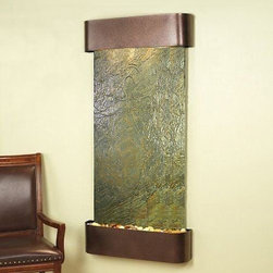 Cascade Springs Indoor Fountains with Copper Vein and Green Slate - Indoor Fountains