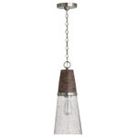 Capital Lighting - Connor One Light Pendant, Barnhouse and Matte Nickel - Stylish and bold. Make an illuminating statement with this fixture. An ideal lighting fixture for your home.