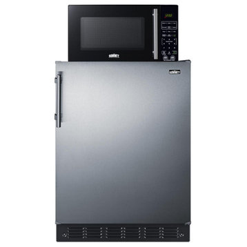 Summit MRF66K2A 24"W 4.9 Cu. Ft. Right Hinge Compact Refrigerator - Stainless
