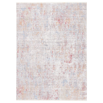 Valencia Val405D Organic Abstract Rug, Gray and Gold, 6'10"x6'10" Square