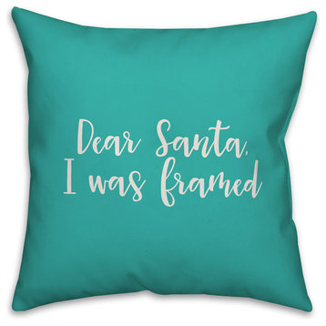 Get Your Jingle On, Teal 18x18 Throw Pillow Cover