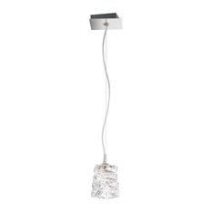 Schonbek Stw310N-Ss1S 1 Light Crystal Pendant, Stainless Steel