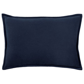 Cotton Velvet by Surya Poly Fill Pillow, Charcoal, 13' x 19'