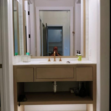 Master bath mirror TV
