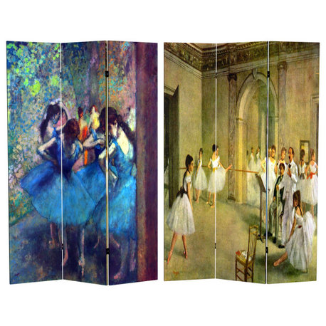 6' Tall Double Sided Works of Degas Room Divider, Dancers