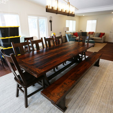 Sawbuck Tables made from 100% reclaimed wood