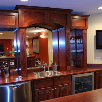 Mounted TV, home media design
