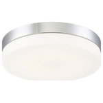 Eurofase - Eurofase 30152-014 Koss - 11 Inch 18W 1 LED Large Flush Mount - Assembly RKoss 11 Inch 18W 1 L Chrome Opal White Gl *UL Approved: YES Energy Star Qualified: n/a ADA Certified: n/a  *Number of Lights: Lamp: 1-*Wattage:18w LED bulb(s) *Bulb Included:Yes *Bulb Type:LED *Finish Type:Chrome