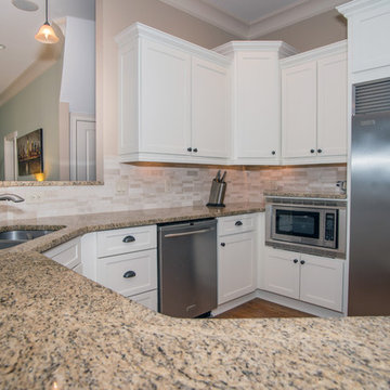 Atlanta Shaker style kitchen update: from Cherry to Off-white