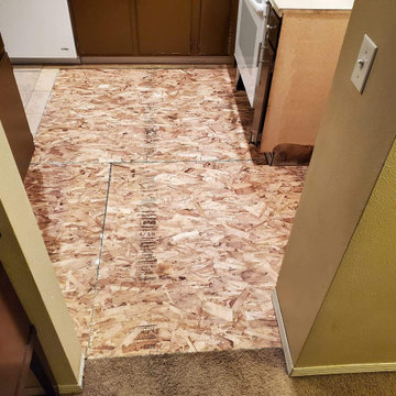 Water Damaged Apt Kitchen Floor Renovation