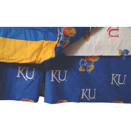 Kansas Jayhawks Printed Dust Ruffle, King