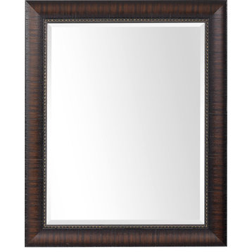 Wythe Wall Mirror, Burnished Wood With Mahogany Undertones