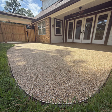 Natural Stone Resin Rock Patio & Outdoor Living Area- Houston, Tx