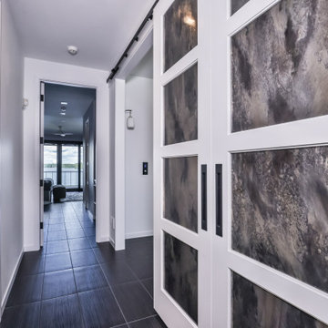 Modern Lake House - Main Level Hallway