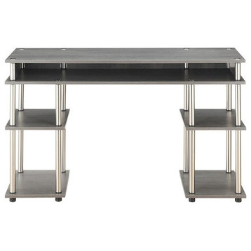 Convenience Concepts Designs2Go Writing Desk in Charcoal Gray Wood Finish