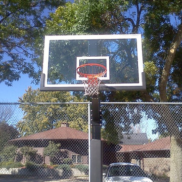 Jordan O's Hercules Diamond Basketball System on a 50x100 in Riceville, IA