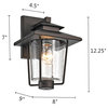 CHLOE Lighting Thomas Transitional 1-Light Rubbed Bronze Outdoor Wall Sconce