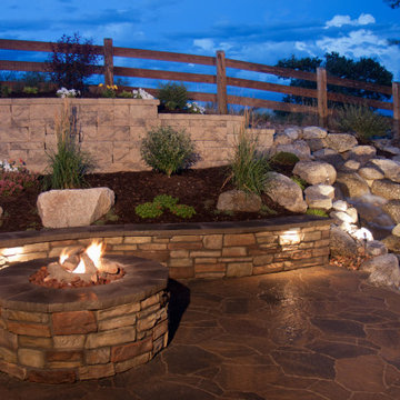 Sunken Fire Pit and Entertainment Area