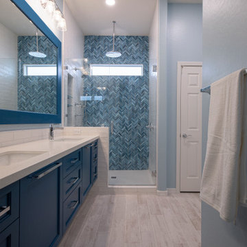 Carribean Blue Master Bathroom
