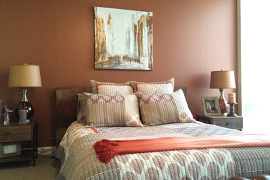 Example of an urban bedroom design in Detroit