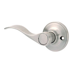 Designers Impressions - Kingston Dummy Lever, Satin Nickel, Left-Hand - Door Levers