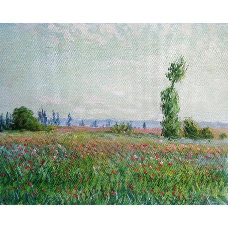 The Fields of Poppies, Unframed Loose Canvas