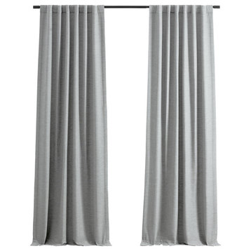 Bellino Blackout Room Darkening Curtain Single Panel, Vista Gray, 50"x84"