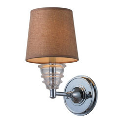 Elk Lighting - Insulator Glass Polished Chrome 113-Inch One Light Wall Sconce - Wall Sconces