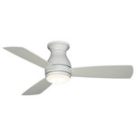 Fanimation - Hugh 44" Ceiling Fan - Matte White with LED Light Kit - Strong, sturdy, and ready for anything. Hugh is wet rated and offers its users powerful airflow for any indoor or outdoor space in both 44" and 52" inches. Made from metal for durability, Hugh brings cooling with 3 speeds for preference. Integrated into the fan body is a dimmable LED light kit for additional luminance in dark areas. Hugh includes a handheld remote and a light cap with purchase. *Wet Rated for indoor or outdoor use *Reversible airflow for multi-season use.
