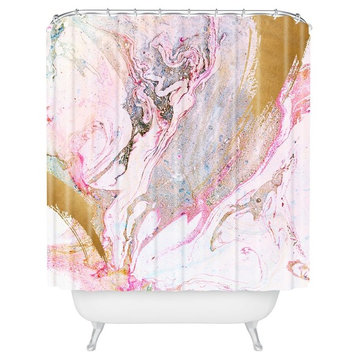 Iveta Abolina Winter Marble Shower Curtain, 72"x69"
