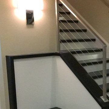 Stainless Steel Cable Railing - Rectangle Tube Top (Interior)