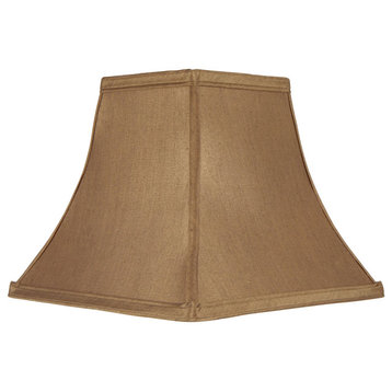 Bronze Square Clip-on Bell 8" Candle Stick Replacement Lamp Shade