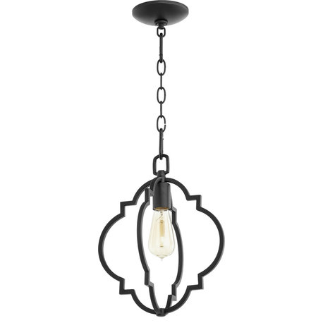 Quorum 3842-69 One Light Pendant, Black Finish