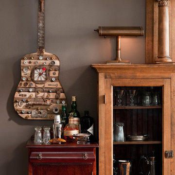 Dolan Geiman, Original Mixed Media Guitar Assemblage, Chicago Residence