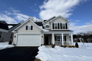 Inspiration for a transitional exterior home remodel in Baltimore